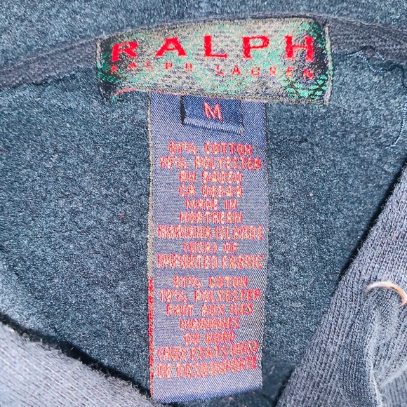 Ralph lauren cropped hoodie navy size medium - Picture 4 of 5